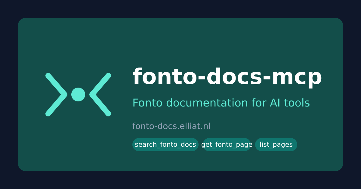 Fonto Docs MCP — Fonto documentation for AI tools